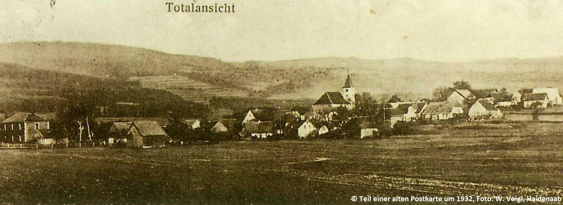 Teil einer alten Postkarte um 1932 Foto W. Veigl Haidenaab